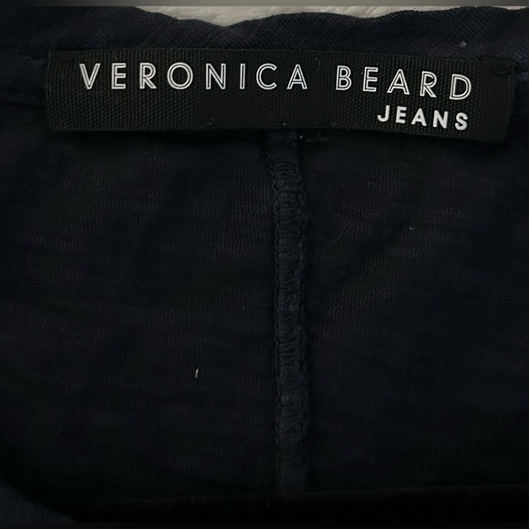 Veronica Beard Blue Akeela Ruffle Sleeve Top Blouse Size Medium - Picture 7 of 11